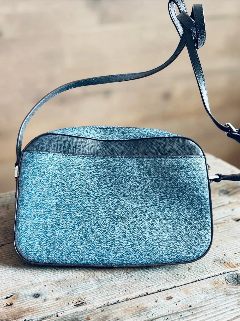 Michael Kors Navy MK Jet Setter Crossbody